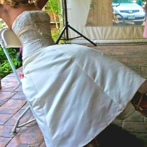 Strapless Wedding Gown - David's Bridal 9395 Ivory/Champagne